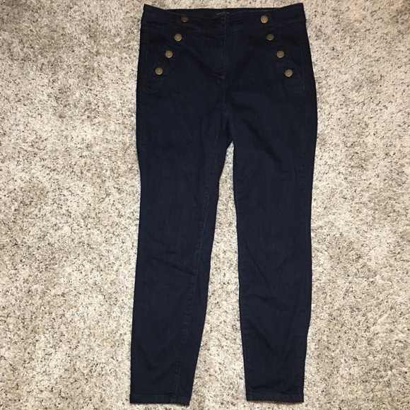 Ann Taylor Denim - Ann Taylor The Skinny Modern Fit Button Fly Pocket